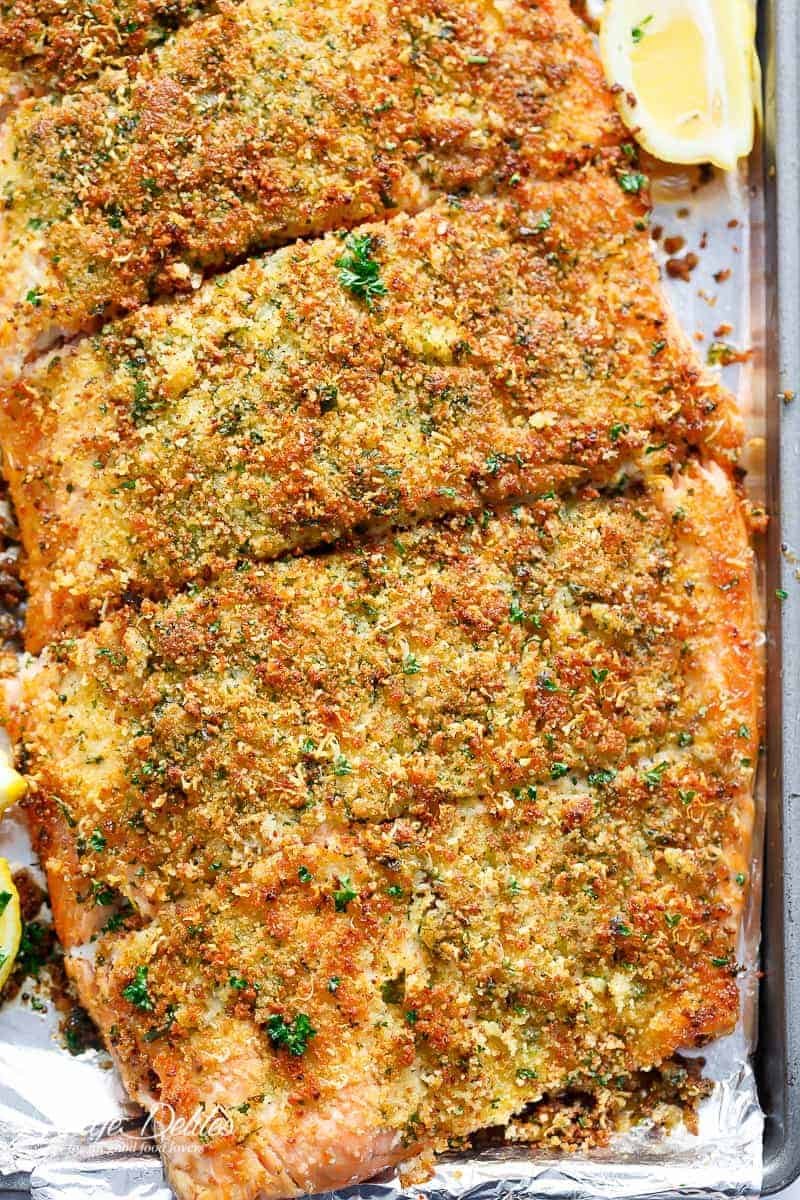 Crispy Parmesan Crusted Salmon