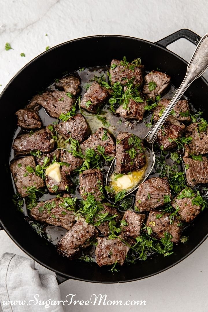 Keto Garlic Butter Steaks