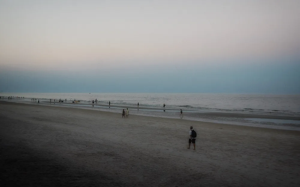 Hua Hin public beach along the Gulf of Thailand at sunset. Destination context photograph; not necessarily the individual place.
